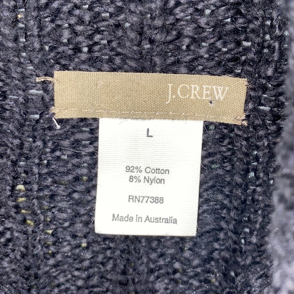 J CREW BLACK COTTON/NYLON  TURTLENECK SWEAT. SZ L - Picture 7 of 9